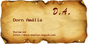 Dorn Amália névjegykártya