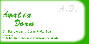 amalia dorn business card